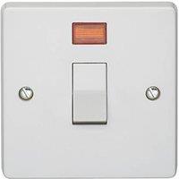 Crabtree Capital 20A 1-Gang DP Control Switch White with Neon (66137)