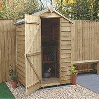 Forest 4' x 3' (Nominal) Apex Overlap Timber Shed with Base & Assembly (661JR)