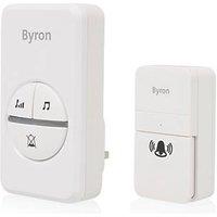 Byron DBY-23442BS Plug-In Wireless Door Chime White (661KW)