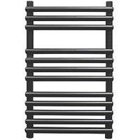 Towelrads 800mm x 500mm 1248BTU Black Flat Designer Towel Radiator (661RY)