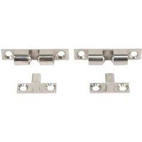 Essentials Ball Cabinet Catches Satin Nickel 42mm x 8mm 10 Pack (661TE)