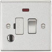 Knightsbridge 13A Switched Fused Spur & Flex Outlet with LED Brushed Chrome (661TY)