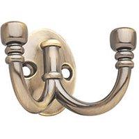 Decohooks Two Prong Wide Ball End Hook Brass 45mm (663KK)
