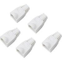 Labgear RJ45 PVC Boots 8mm White 5 Pack (663KM)