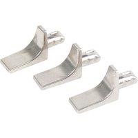 Essentials MDF Flat Shelf Supports Satin Nickel 100 Pack (663TA)