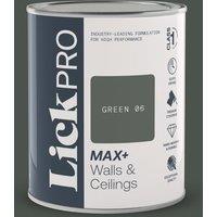LickPro Max+ 1Ltr Green 06 Matt Emulsion Paint (664TM)