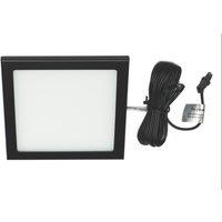 VEW Slim Square LED Cabinet Lights Black 3W 150lm 3 Pack (664TW)
