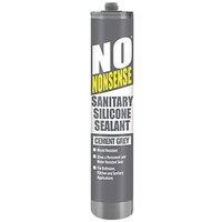 No Nonsense 820 Sanitary Silicone Sealant Cement Grey 310ml (6653H)