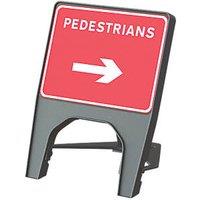 Melba Swintex Q Sign Rectangular "Pedestrian Right" Traffic Sign 610mm x 775mm (6654V)