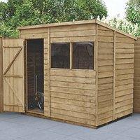 Forest 7' x 5' (Nominal) Pent Overlap Timber Shed with Assembly (665JR)