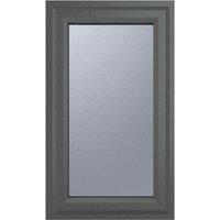 Crystal Left-Hand Opening Obscure Double-Glazed Casement Anthracite on White uPVC Window 610mm x 820mm (665VH)