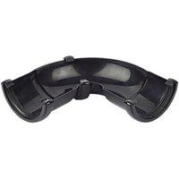 FloPlast uPVC 50-156 Half Round Adjustable Gutter Angle Black 112mm (66665)