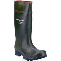 Dunlop Purofort Professional Size 11 Green Steel Toe Cap Safety Wellies (666JX)