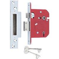 ERA Fire Rated 5 Lever Chrome BS Mortice Sashlock 76mm Case - 56mm Backset (666KR)