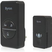 Byron DBY-23455BS Plug-In Wireless Door Chimes Black 2 Pack (666KW)
