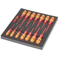 Wera 9711 (1) Foam Insert Mixed VDE Screwdriver Set 16 Pcs (666XX)
