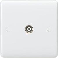 Knightsbridge 1-Gang Coaxial TV Socket White (666YA)