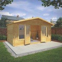 Mercia Retreat 16' x 9 ' 6" (Nominal) Apex Timber Log Cabin (666YL)