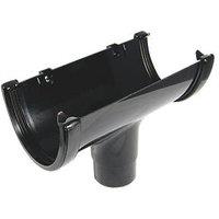 FloPlast Hi-Cap uPVC Round Running Outlet Black 115mm x 68mm (66703)