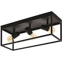 Eglo Silentina 3-Light Ceiling Light Black (667PL)