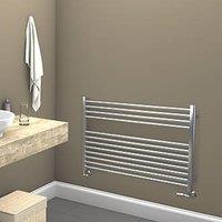 Towelrads 800mm x 1000mm 1645BTU Chrome Flat Towel Radiator (667RY)