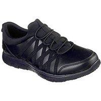 Skechers Ghenter Dagsby Size 5 Womens Black Slip-On Occupational Work Trainers (668PR)