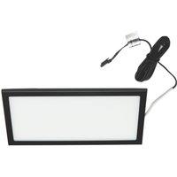 VEW Slim Rectangular LED Cabinet Light Black 6W 280lm (668TW)
