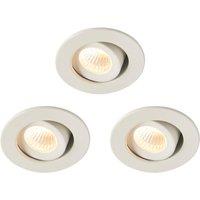 Saxby Vega Round LED Micro Downlights Matt White 12W 240lm 3 Pack (669RE)