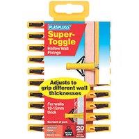 Plasplugs Hollow wall Hollow Wall Fixings 12mm x 37mm 20 Pack (6702K)