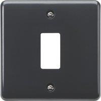 Knightsbridge Part M 1-Module Grid Faceplate Anthracite (670YA)