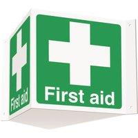 Essentials First Aid Projecting Sign (3D) 200mm x 400mm (670YU)