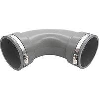 FloPlast Push-Fit 90 Double Socket Bend Grey 105-110mm (67189)