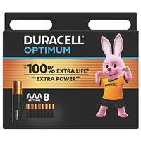 Duracell Optimum AAA 1.5V Alkaline Batteries 8 Pack (671RP)