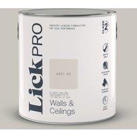 LickPro 2.5Ltr Grey 03 Vinyl Matt Emulsion Paint (671TM)