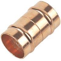 Flomasta Copper Solder Ring Equal Couplers 22mm 2 Pack (67284)