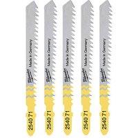 Milwaukee 4932254071 Multi-Material Jigsaw Blades 75mm 5 Pack (672HH)