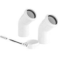 Vaillant Flue Elbows White 45 2 Pack (672KK)