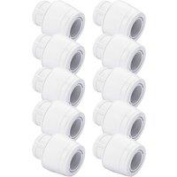 Hep2O Plastic Push-Fit Keyless Stop End 15mm 10 Pack (672RE)