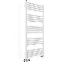 Terma 1140mm x 500mm 1661BTU White Flat Designer Towel Radiator (672RH)