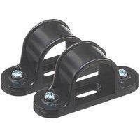 Deta TTE uPVC Spacer Bar Saddles 25mm Black 2 Pack (672VT)