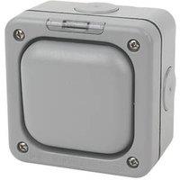 MK Masterseal IP66 10AX 1-Gang 2-Way Weatherproof Outdoor Switch with Neon (67378)