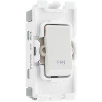 British General Nexus 800 Grid 20A Grid DP 'Fan' Printed Switch White (673PY)