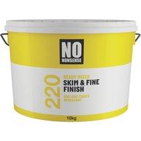 No Nonsense 220 Ready Mixed Skim & Finish Texture Repair White 10kg (673RL)