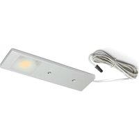 VEW Nova Rectangular LED Ultra-Thin Cabinet Light Aluminium 3.5W 270lm 3 Pack (673TW)