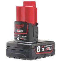 Milwaukee M12 B6 12V 6.0Ah Li-Ion RedLithium Battery (674FJ)