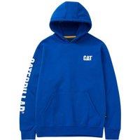 CAT Trademark Banner Hooded Sweatshirt Blue Large 42" Chest (674TN)