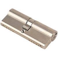 Yale Fire Rated 1 Star Double Euro Cylinder Lock BS 40-40 (80mm) Satin Nickel (67587)