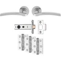 Carlisle Brass Tavira Door Handle Pair Polished Chrome (675JA)
