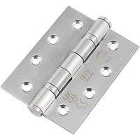 Smith & Locke Satin Stainless Steel Grade 13 Fire Rated Ball Bearing Door Hinges 102mm x 76mm 2 Pack (675PX)