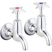 Essentials Bib Cross Head Taps Chrome 1 Pair (6770T)